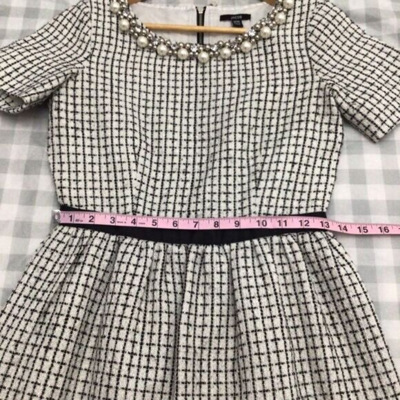 Jacob Dress Jewels Crystal Incrusted Embellishments White Silver Dress XS - Picture 11 of 14